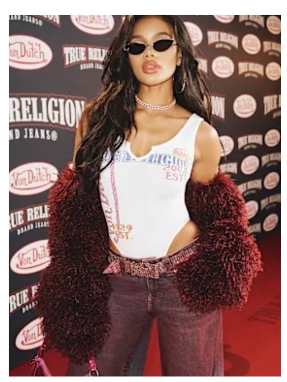 True Religion x Von Dutch ribbed bodysuit